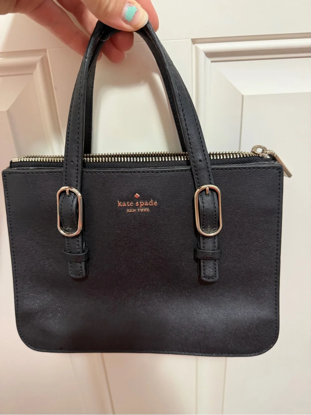 kate spade Black Saffiano Mini Satchel